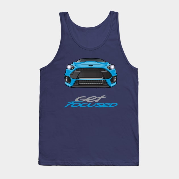 Get Focused Blue Tank Top by JRCustoms44